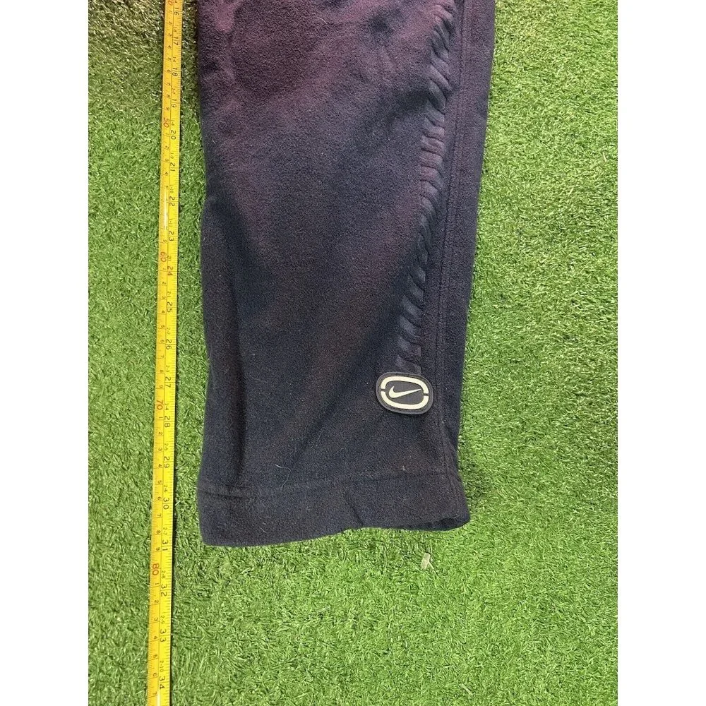 Vintage Nike Y2K Navy Blue Mens Sweatpants size XL Wide Leg Full Fleece Gray Tag